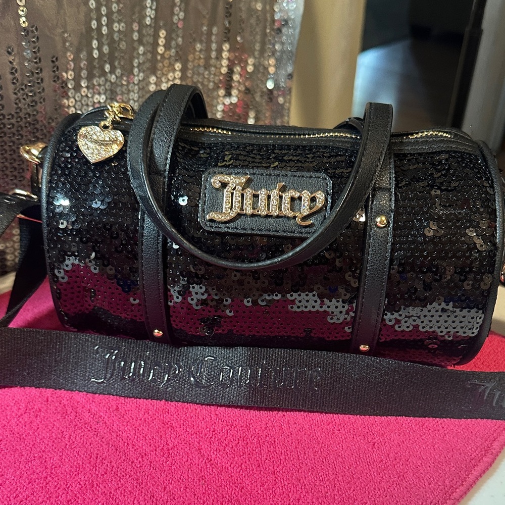 Juicy Couture Black Sequin Crossbody Bag